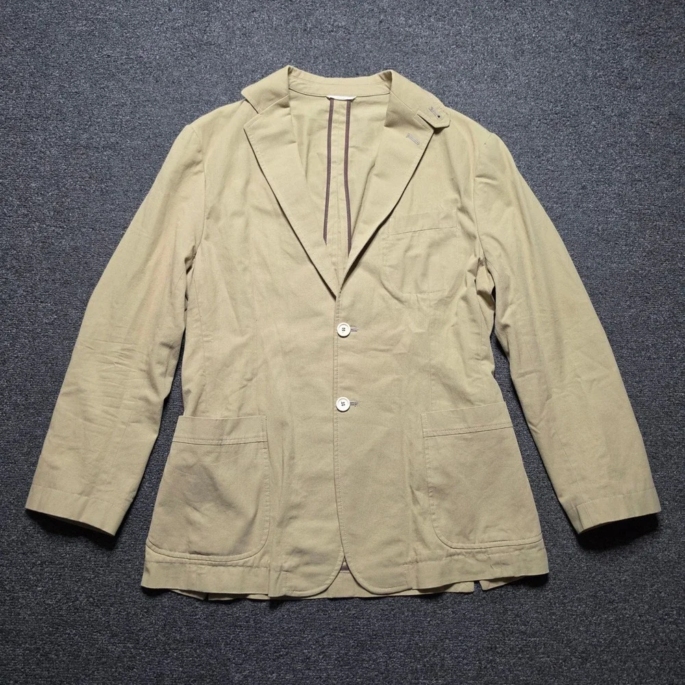 Billy Reid Sport Coat Khaki Men 40R Cotton Unstructured Blazer Formal Italy